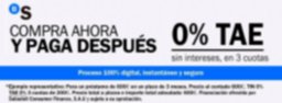 Financiación sin intereses en 3 cuotas